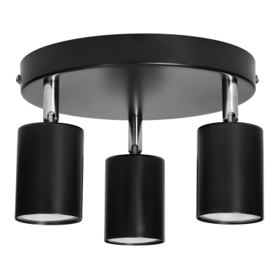 RINO wall and ceiling luminaire, max. power 3x50W, GU10, IP20, black