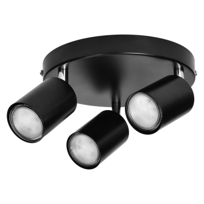 RINO wall and ceiling luminaire, max. power 3x50W, GU10, IP20, black