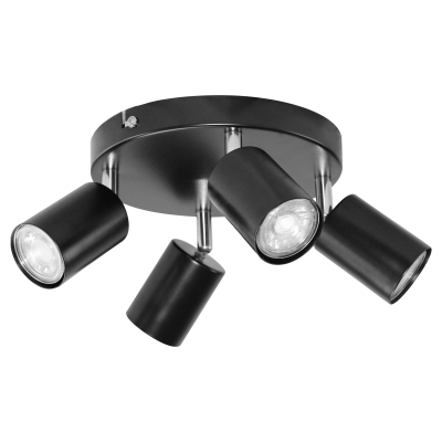 RINO wall and ceiling luminaire, max. power 4x50W, GU10, IP20, black