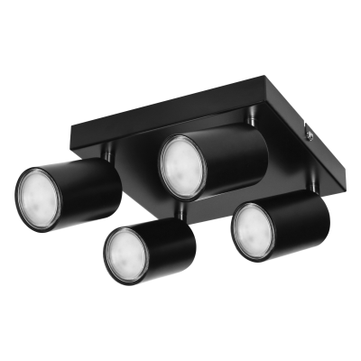DOA SP 4 wall and ceiling light, black GU10, max. 4x50W, IP20