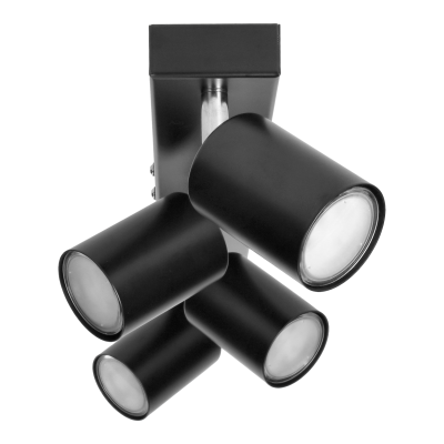 DOA wall and ceiling light, power max. 4x50W, GU10, IP20, black