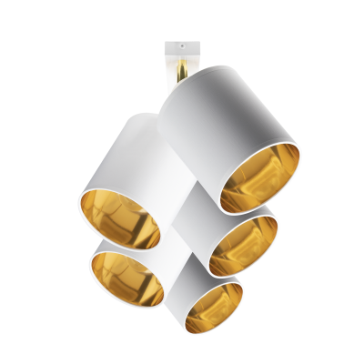 BATI wall and ceiling luminaire, max. power  5x60W, E27, white