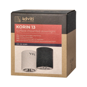 KORIN 13, downlight, 60W, E27, steel, black 2