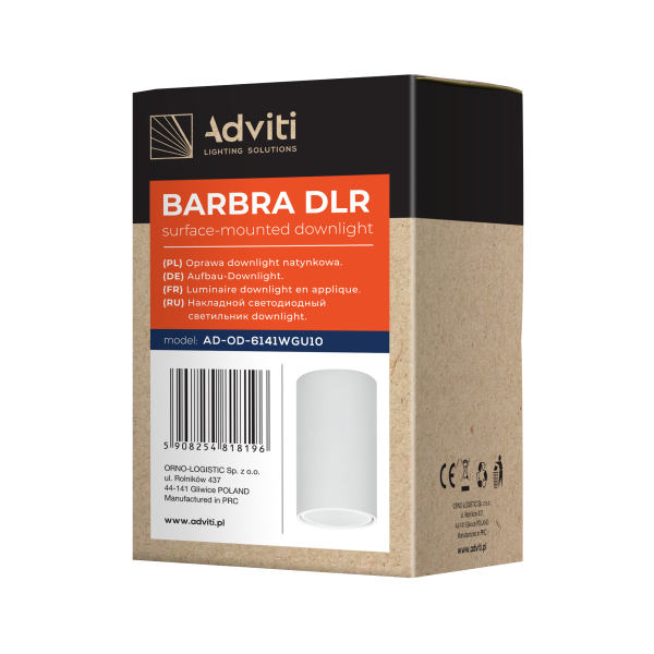 BARBRA DLR GU10 downlight max 50W, IP20,...