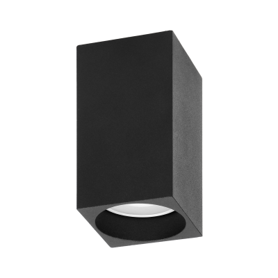 BARBRA DLS GU10 downlight max 50W, IP20, square, black, aluminium