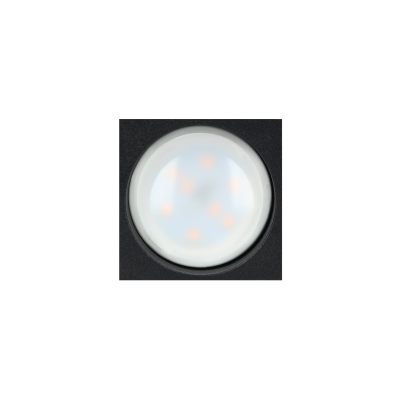 BARBRA DLS GU10 downlight max 50W, IP20, square, black, aluminium