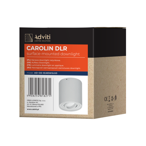 CAROLIN DLR GU10 downlight max 35W, IP20,...