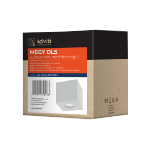 MEGY DLS GU10 downlight max 50W, IP54, square, white,... 2