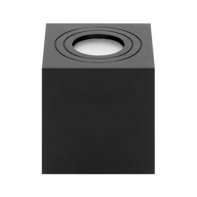 MEGY DLS GU10 downlight max 50W, IP54, square, black, aluminium