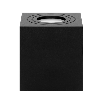 MEGY DLS GU10 downlight max 50W, IP54, square, black, aluminium