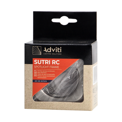 SUTRI RC decorative frame for spotlight, MR16/GU10 max 50W, round, fixed light beam, satin