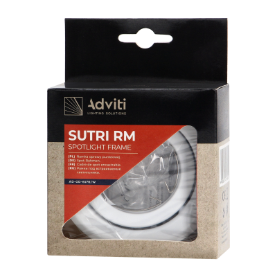 SUTRI RM decorative frame for spotlight, MR16/GU10 max 50W, round, adjustable light beam, white