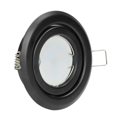 SUTRI RM decorative frame for spotlight, MR16/GU10 max 50W, round, adjustable light beam, black