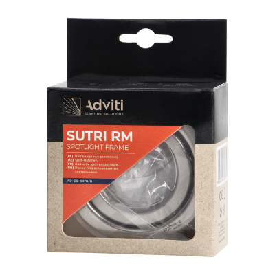 SUTRI RM decorative frame for spotlight, MR16/GU10 max 50W, round, adjustable light beam, satin