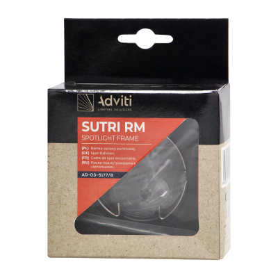 SUTRI SC decorative frame for spotlight, MR16/GU10 max 50W, square, fixed, black