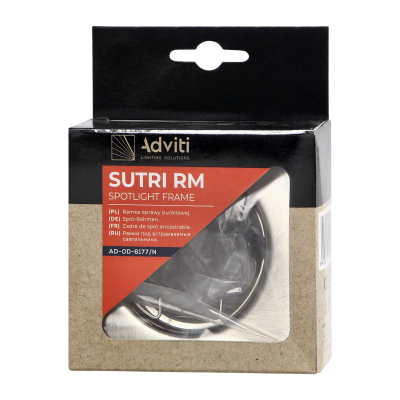 SUTRI SC decorative frame for spotlight, MR16/GU10 max 50W, square, fixed, satin