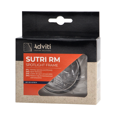 SUTRI SM decorative frame for spotlight, MR16/GU10 max 50W, square, adjustable light beam, satin