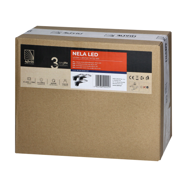 NELA set of 3 under-cabinet LED lamps,...