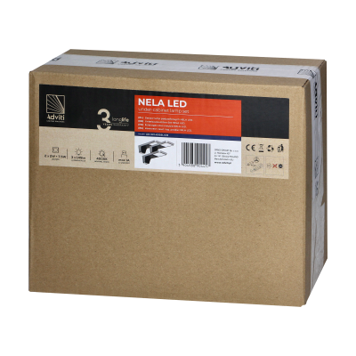 NELA zestaw 3 lamp podszafkowych LED, 2x2W+7,5W, 4000K, z USB, czarny