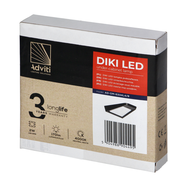 DIKI LED under-cabinet lamp, 2W,170 lm, 4000K,...