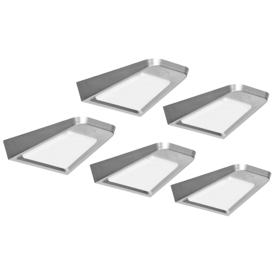 DIKI set of 5 under-cabinet LED lamps, 5x2W, 4000K, with touchless switch, silver colour