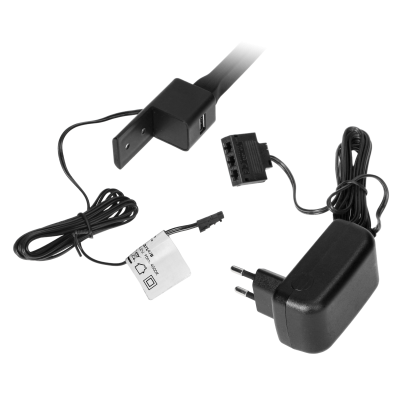 TEO zestaw 2 lampek nocnych LED, 2x1,8/7,5W, 4000K, z USB, czarny