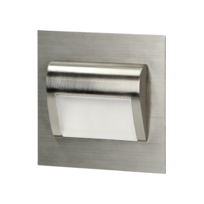 DRACO LED NEW flush-mounted staircase light fitting 1.5W, 12VDC, 30lm, 3000K, satin, innovative installation