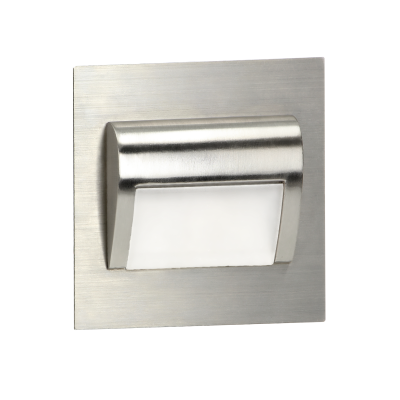 DRACO LED NEW flush-mounted staircase light fitting 1.5W, 12VDC, 30lm, 3000K, satin, innovative installation