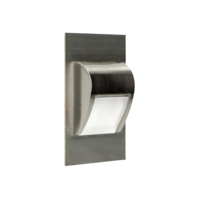 DRACO LED NEW flush-mounted staircase light fitting 1.5W, 12VDC, 30lm, 3000K, satin, innovative installation