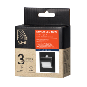 DRACO LED NEW 1,5W, oprawa schodowa podtynkowa, 12VDC,... 2