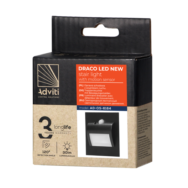 DRACO LED NEW 1.5W, flush-mounted staircase...