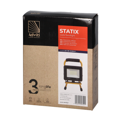 STATIX workshop floodlight on a stand, 30W, 2400lm, IP65, 6000K