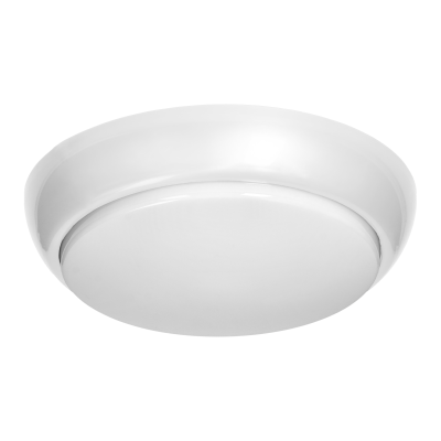KOKO luminaire 2xE27 with PIR motion sensor, 2x40W, white-polypropylene, matt PC diffuser, IP44, IK10