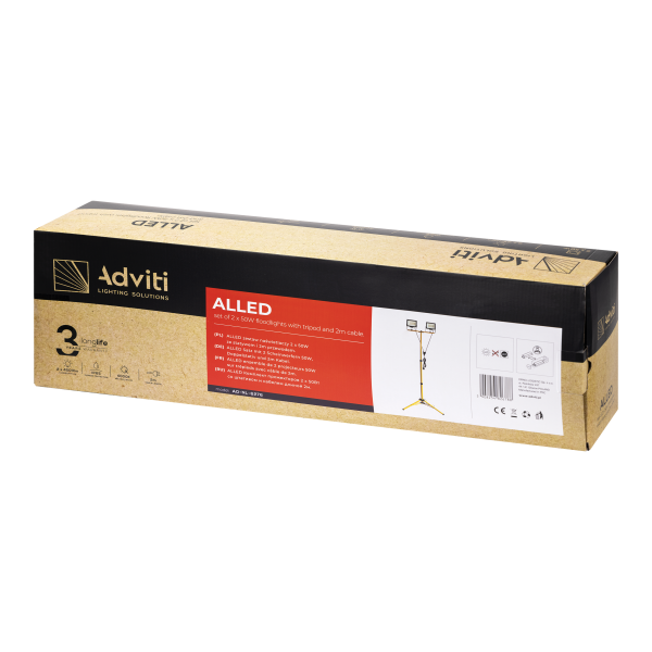 ALLED set of 2x50W floodlights with a tripod...