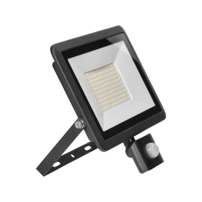 FARO S LED 100W naświetlacz z PIR 8000lm, IP44, 4000K, aluminium + szkło 