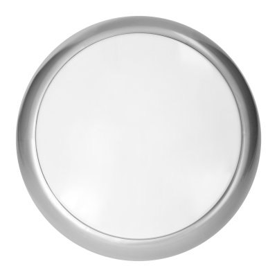 KOKO luminaire 2xE27 with PIR motion sensor, 2x40W, silver-polypropylene, matt PC diffuser, IP44, IK10