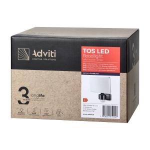 TOS LED 30W naświetlacz ogrodowy z PIR, 2200lm, IP65,... 2
