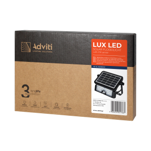 LUX LED 5W solar floodlight with motion sensor, 500lm,... 2