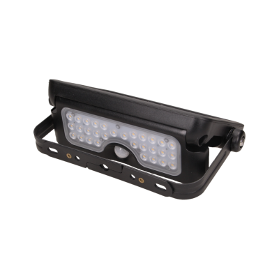 LUX LED 5W, naświetlacz solarny z czujnikiem ruchu 500lm, IP65, 4000K, 2x1500mAh, czarny