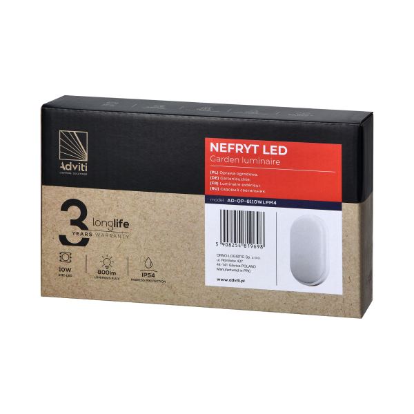 NEFRYT LED 10W, garden luminaire, 800lm, IP54,...