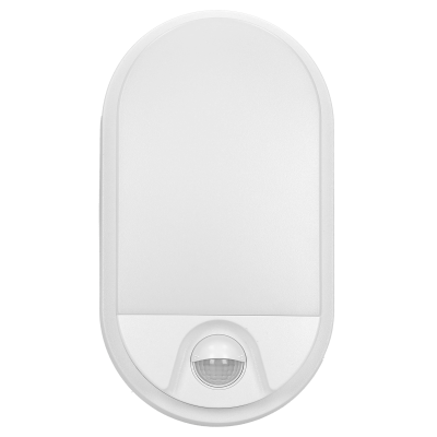 NEFRYT LED 10W, oprawa ogrodowa z czujnikiem ruchu 140st,  800lm, IP54, 4000K, biała
