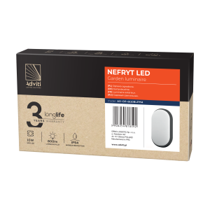 NEFRYT LED 10W, oprawa ogrodowa, 800lm, IP54, 4000K, czarna 2