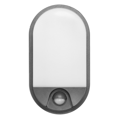 NEFRYT LED 15W, garden luminaire with motion sensor, 1100lm, IP54, 4000K, grey