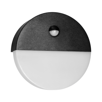 HALIT LED garden luminaire 10W, white with PIR motion sensor 140°, 600lm, IP65, 4000K, IK10, black