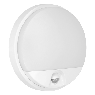 AGAT LED 10W, oprawa ogrodowa z czujnikiem ruchu 140°, 800lm, IP54, 4000K, biała