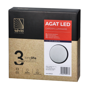 AGAT LED 10W, oprawa ogrodowa, 800lm, IP54, 4000K, czarna 2