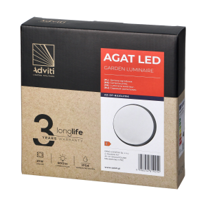 AGAT LED 10W, garden luminaire 800lm, IP54, 4000K, grey 2