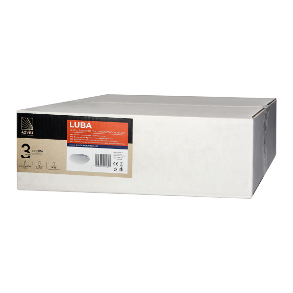 LUBA luminaire 3xE27 with a microwave motion...