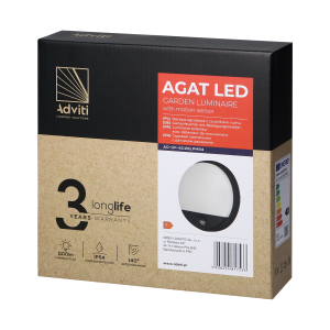 AGAT LED 15W, garden luminiare with motion sensor, 140°,... 2