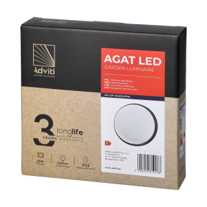 AGAT LED 15W, oprawa ogrodowa, 1100lm, IP54, 4000K, szara 2